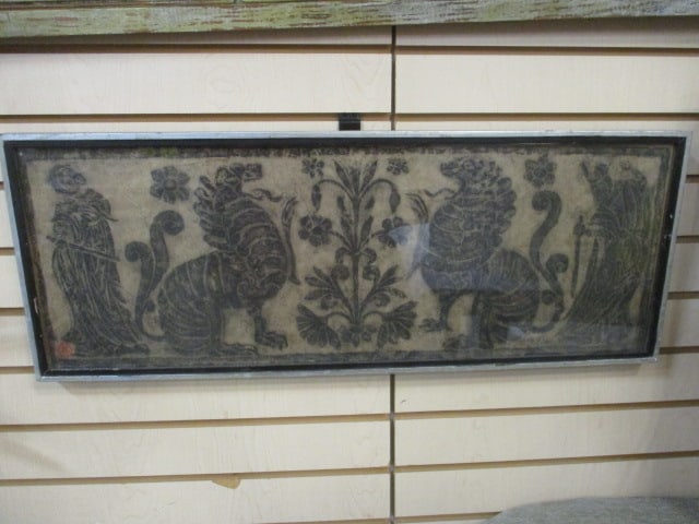 Vintage Framed Chinese Stone Relief Rubbings Artwork (1 of 5)