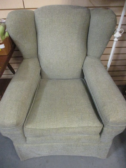 Traditional Wingback Upholstered Arm Chair: 32 1/2" x 39" x 40", Local Pickup Only