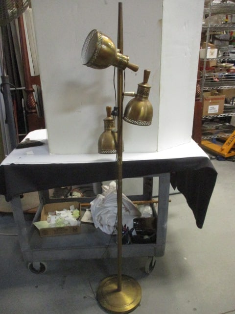 Mid-Century Modern Brass 3-Light Floor Lamp (1 of 8)