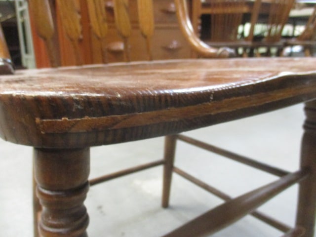 Solid Wood Dining Table with 3 Leaves and 8 Spindle Back Chairs - 8