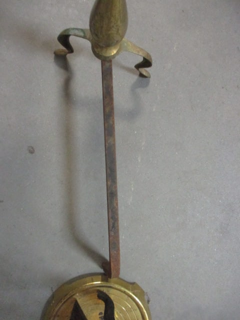 Vintage Brass Fireplace Andirons and Shovel and Pocker Set with Holder - 3