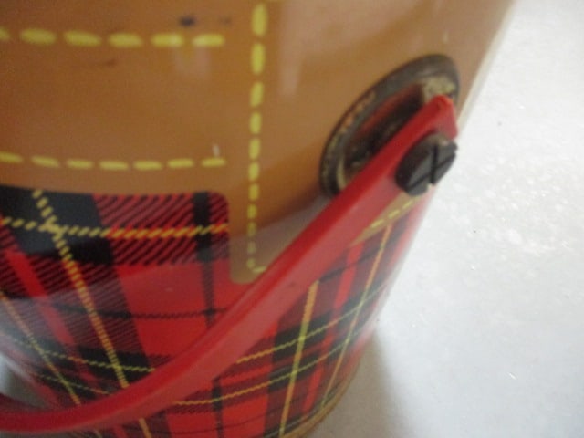 Mid-Century Modern Hamilton "The Skotch Kooler" Plaid Round Ice Chest - 4