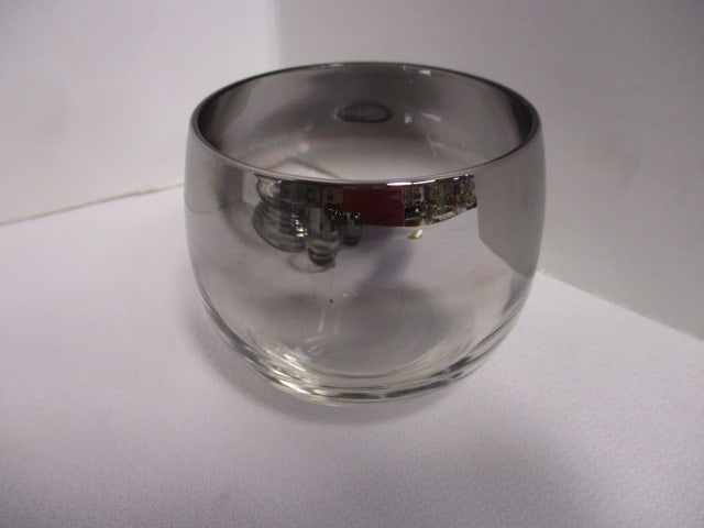Mid-Century Modern Dorothy Thorpe Style Punch Bowl and Roly-Poly Glass Set - 2