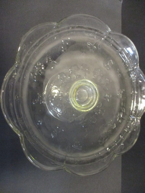 Anchor Hocking "Savannah" Glass Pedestal Cake Plate - 2