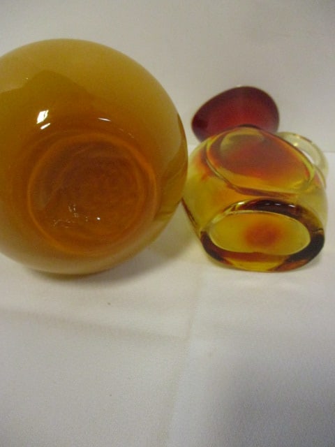 Mid-Century Modern Blenko Amberina Hand-Blown Glass Pitcher and - 7