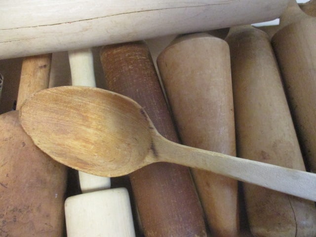 Collection of Vintage Wood Rolling Pins and Spoons - 3