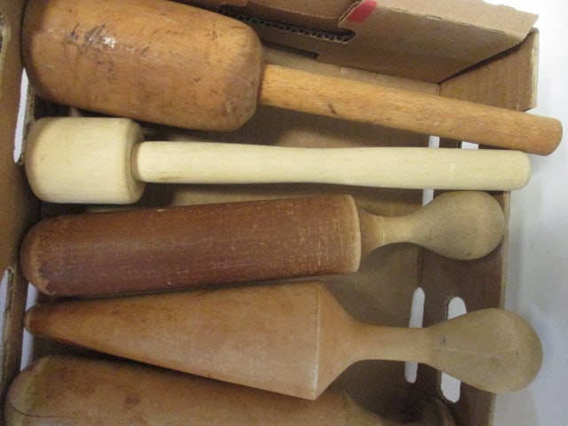 Collection of Vintage Wood Rolling Pins and Spoons - 5
