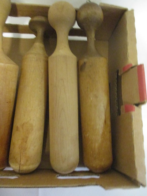 Collection of Vintage Wood Rolling Pins and Spoons - 6
