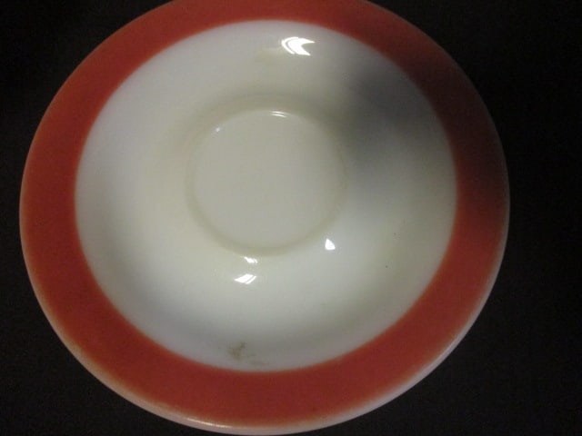 Vintage Pyrex "Flamingo Pink" Nesting Mixing Bowl and 2 Saucers - 2