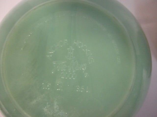 Vintage Anchor Hocking Fire King Green Mixing Bowl and McCoy Yellow Ware - 7