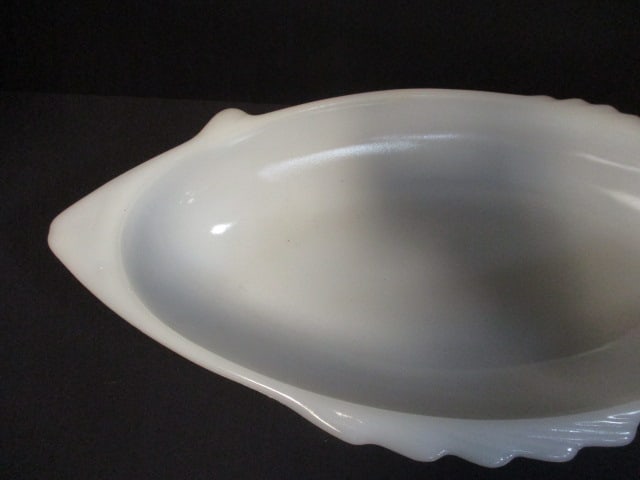 Grouping of Vintage Milk Glass Casserole Dishes, Vase, and Tidbit Dish - 9