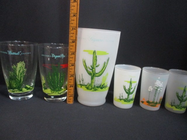 7 Vintage Blakely Oil & Gas "Arizona Cactus" Glasses - 9