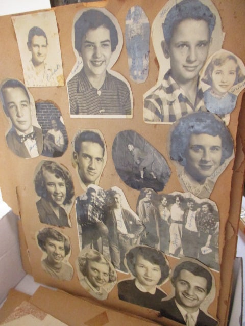 Collection of Vintage Scrapbook Pages, Black & White Photographs, and - 7