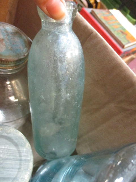 Lot of Vintage Mason Jars and Vintage Box of Wide Mouth Rubber Rings - 6