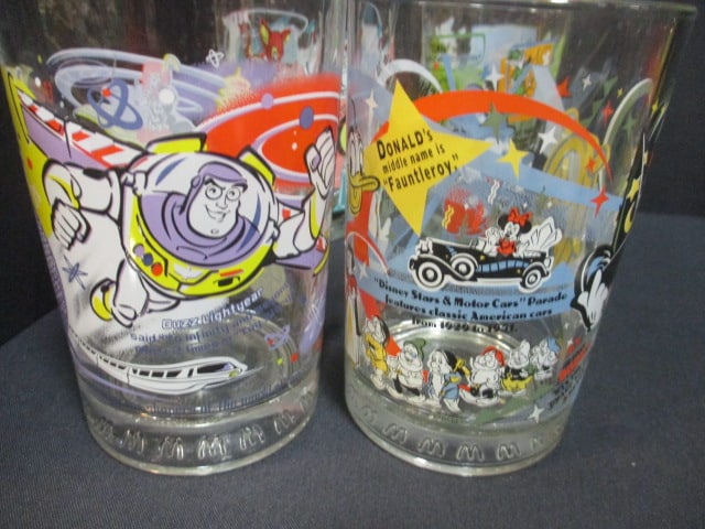 4 Walt Disney World Collector's Glasses, 2 J.Cleveland Glasses, Coca-Cola - 7