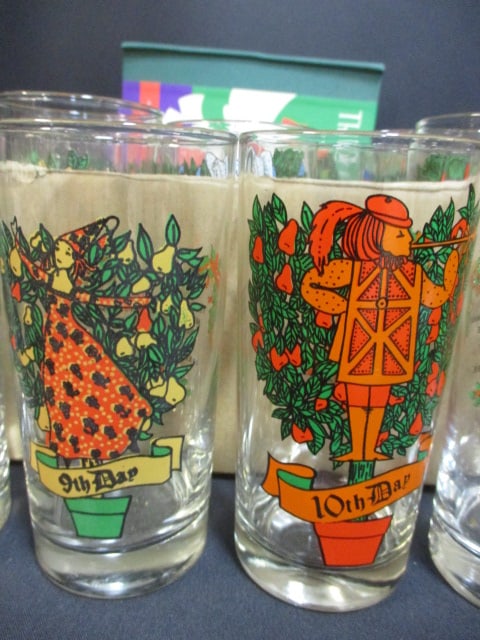 Collection of 23 Vintage Indiana Glass "12 Days of Christmas" Glasses and - 6