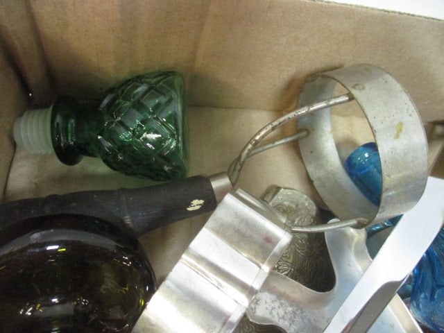 Lot of Vintage Serving Spoons, Cookie Cutters, Sifter, Bottles, etc. - 8