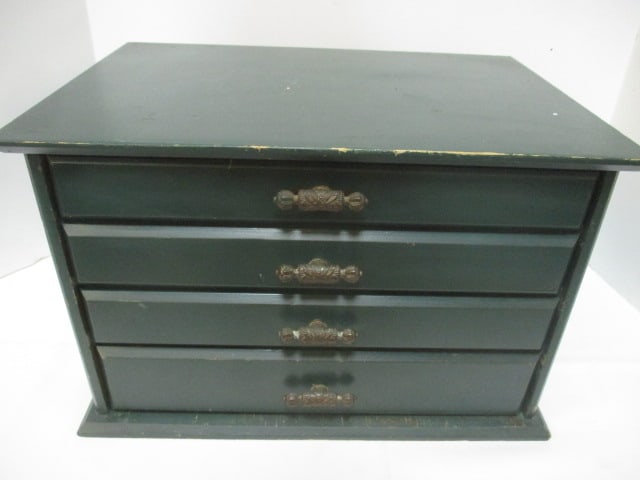 4-Drawer Countertop Flatware Storage Chest: 15 3/4" x 11" x 10 1/4"