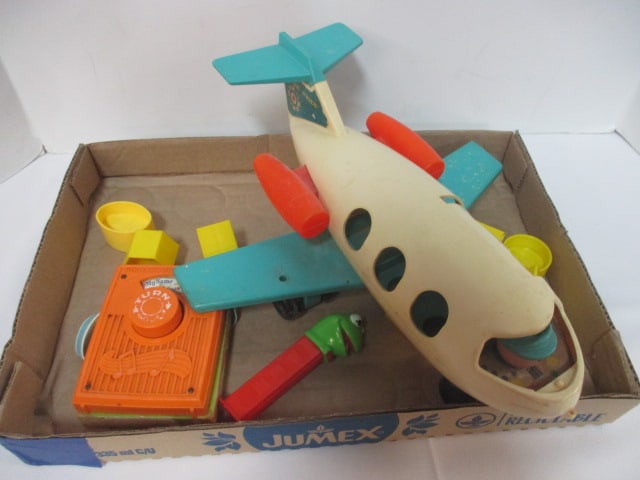 Vintage Fisher-Price Airplane Toy and Music Box, Pez "Kermit the Frog" (1 of 7)