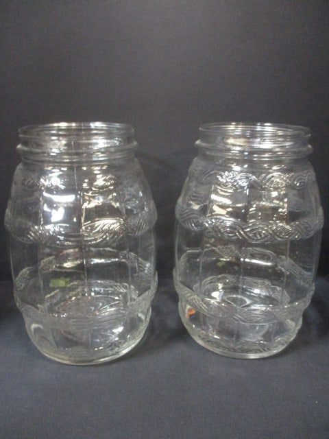 2 Vintage Glass Barrel Shaped Pickle Jars (1 of 6)