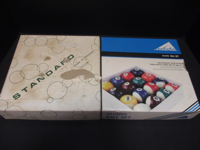 2 Mizerak and Standard Billiards Ball Sets in Original Boxes (1 of 5)