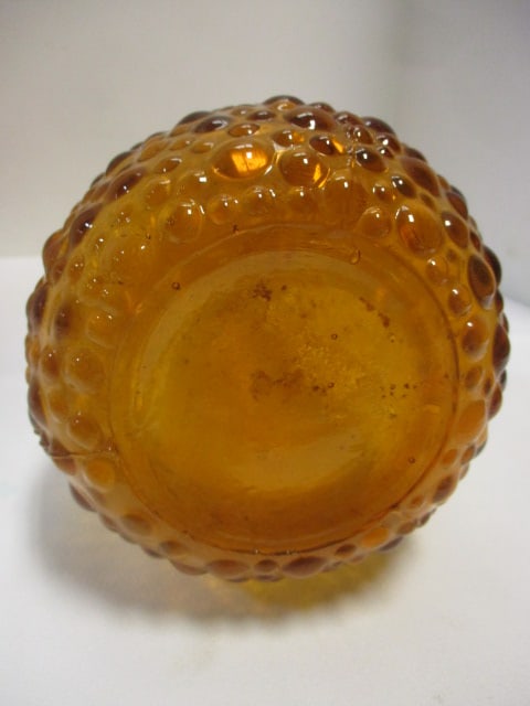 2 Mid Century Modern Italian Empoli Amber Genie Bottle Vases - 3