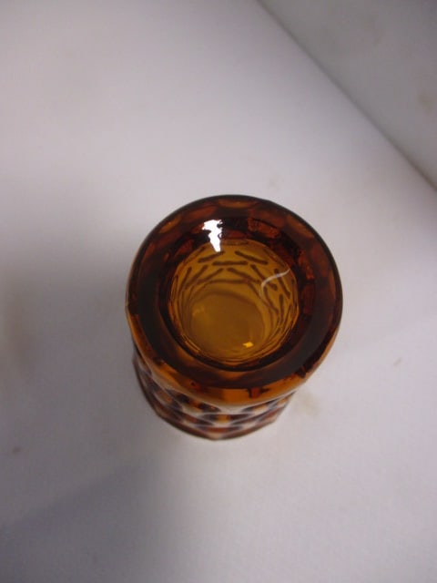 Vintage Hazel Atlas "Eldorado" Coin Dot Amber Glass Pitcher and Glass Set - 4