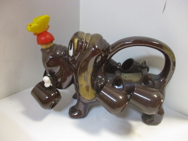 Vintage Kitsch Dog Decanter Set, 1975 Carling Black Label Beer Wall Calendar, - 2