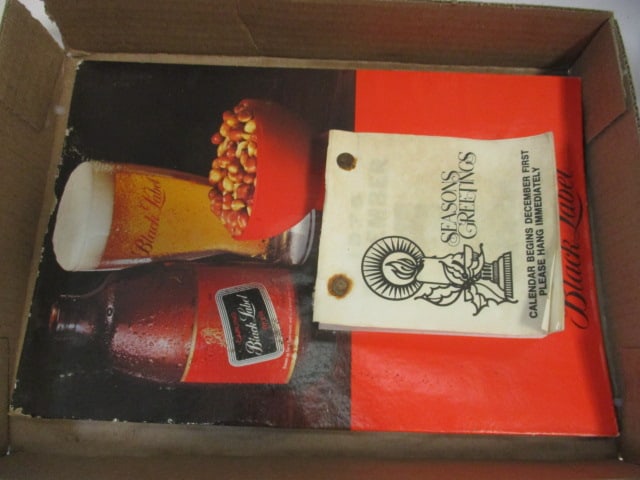 Vintage Kitsch Dog Decanter Set, 1975 Carling Black Label Beer Wall Calendar, - 4