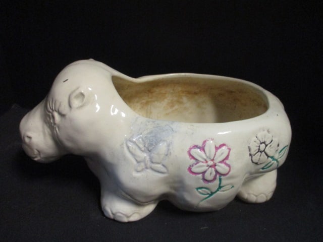 Pair of Vintage Morton Pottery Wall Pockets, "Cow" Ceramic Planter, and - 6
