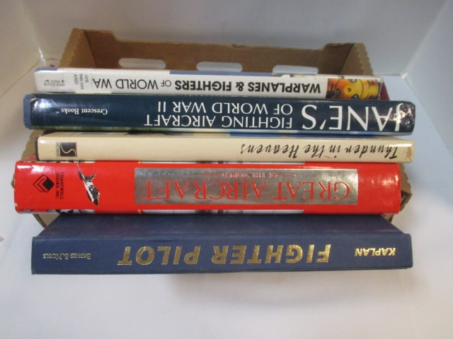 5 WWII Aircrafts and Fighter Pilots Coffee Table and Pictures Books: see pictures and preview for selection and condition