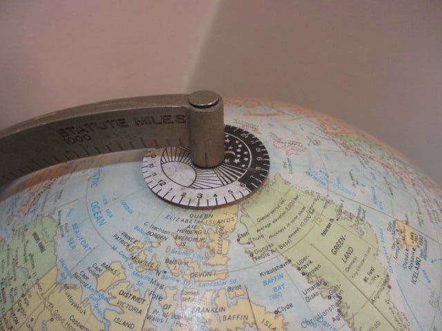 2 Vintage Desktop World Globes - Replogle Comprehensive and Cram's Imperial - 5