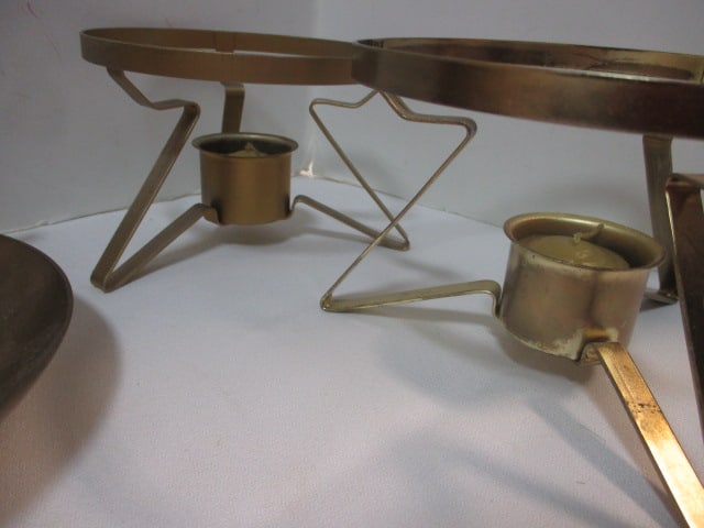 Vintage Brass Candle Holders and Deer Figurines - 3