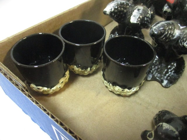 Mid-Century Modern Pacific Japan "Oodles of Poodles" Redware Ceramic - 4