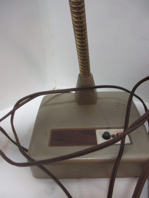 2 Vintage Industrial Metal Electric Desk Lamps - 6