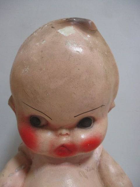 2 Vintage Carnival Chalkware "Kewpie" Doll Figurines and Caffco (Japan) - 6