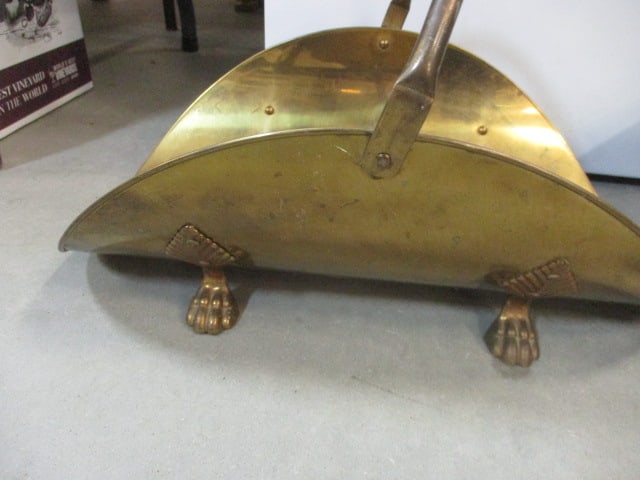 2 Vintage Brass Firewood Log Holders - 3