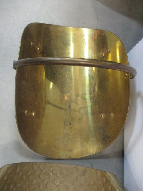 2 Vintage Brass Firewood Log Holders - 5