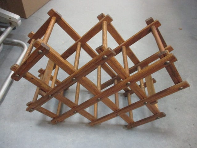 Retro Wood Accordion Wine Rack (1 of 4)