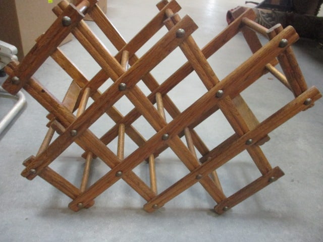 Retro Wood Accordion Wine Rack - 3