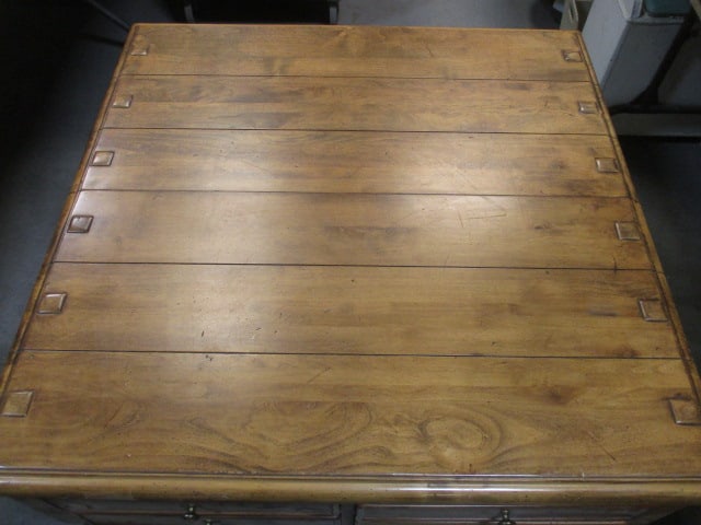 Large Rustic Wood Lift-Up Top and Drawers Coffee Table - 4