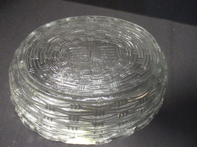 Vintage Clear Pressed Glass "Hen on Nest" Lidded Dish - 4