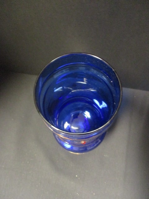 Vintage Italian Empoli Cobalt Blue Glass Apothecary Jar - 5