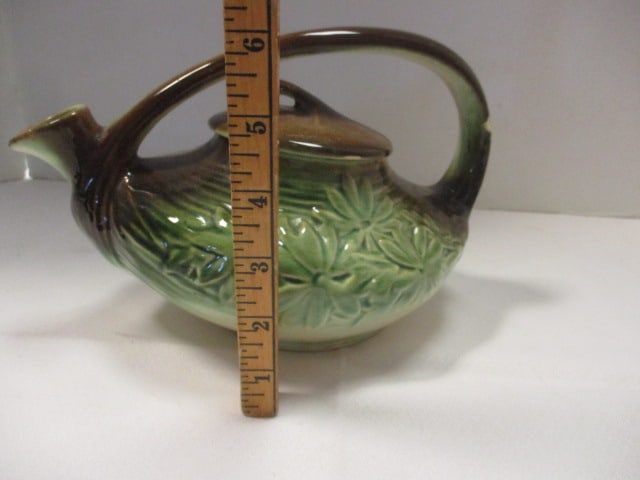 Vintage McCoy Brown and Green "Daisy" Teapot - 6