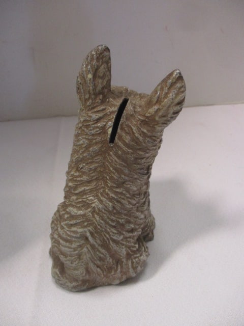 Vintage Painted Metal "Scottie Dog" Bank and Painted Ceramic "Collie" Figurine - 3
