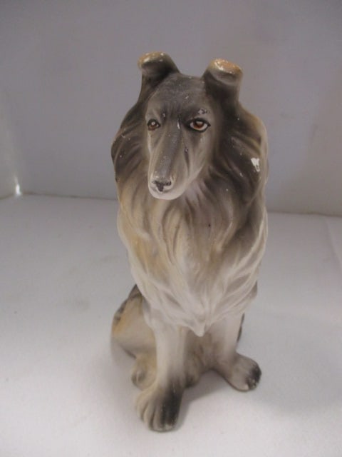Vintage Painted Metal "Scottie Dog" Bank and Painted Ceramic "Collie" Figurine - 5