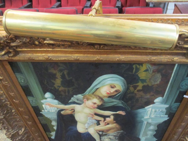 Large "Madonna and Child with Saint John" Classical Academic Style Oil Painting - 10