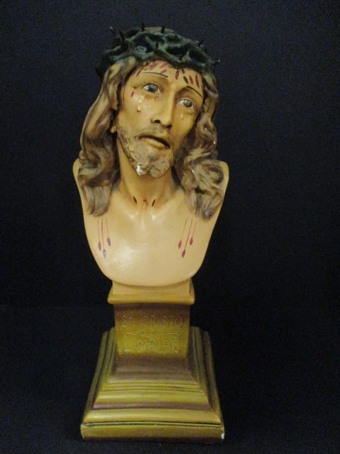 Roman "St. Cristo de Limpia" Jesus Handpainted Bust (1 of 8)