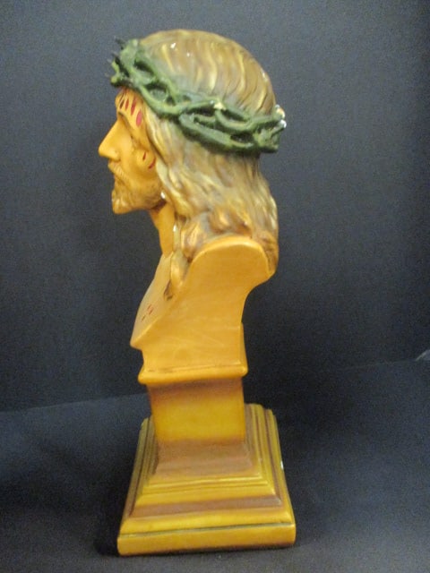 Roman "St. Cristo de Limpia" Jesus Handpainted Bust - 5
