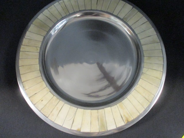 Eight Charge It by Jay Pewter and Bone Charger Plates - 2